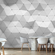 3d Solid rugged geometry industrial wind integrated wall panel KTV technology company Internet café live background wall buckle plate