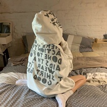 Hooded Sweater Womens Spring and Autumn Thin Loose 2021 New ins Jacket Early Autumn t Top 428328