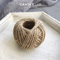 CANDLE LAB) Natural primary color hemp rope plaster CANDLE decoration hand made hand packaging material 04