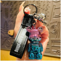 2022 High-end car hangings new small bear key buckle female exquisite couple bag pendant key chain men s
