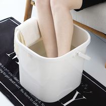 Foot bucket portable household widening handle high temperature resistant travel easy to belt folding five-layer insulation thick foot bag