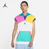 Jordan official JORDAN DONGDAN men sleeveless pullover hoodie quick print casual DM0716