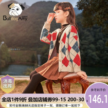 Girl Magnitwear Knitwear 2022 Spring Autumn New Ocean Gas Childrens Knitted Sweater Ingléen Sweaters Jacket