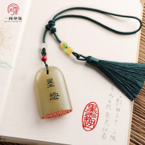 Oval with shape seal Handcrafted Seal Engraving Custom Calligraphy Name Badge Ancient Wind Pendant Shoushan Stone Birthday Present