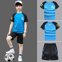 Boy Summer Clothing Football Suit 2022 New Children Sport CUHK Childrens Clothing Summer Loose Speed Dry Clothes Foreign Air