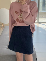 Sweatshirt Spring Festival Pop Women Europe Station 2022 Early Spring Pink Oversize Short Harbor Taste Retro Chic Blouse