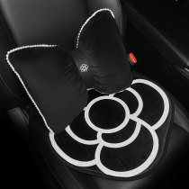 Car headrest waist car interior ins Camellia seat pillow neck guard set creative Four Seasons Universal goddess