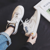 Hong Kong 2021 Autumn New Korean version plus velvet high white shoes women sports leisure board shoes ins wild trendy shoes