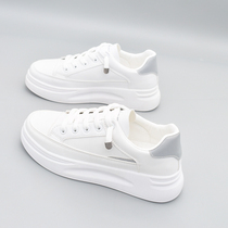 Hong Kong fashion casual shoes 2021 Autumn New Wild Spring and Autumn small white shoes female leather Korean flat shoes