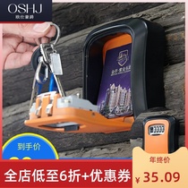 Password key box combination lock key box decoration site B & B door wall-mounted cats eye decoration key password box