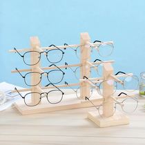  Solid wood glasses shelf display stand glasses store storage display decoration props Sunglasses sunglasses myopia glasses frame