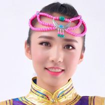 Mongolian female headwear handmade beads Mongolian headwear female ethnic beads new adult childrens new handmade beads