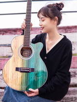 Yamaha 4041 inch light guitar spruce veneer starter practice folk guitar beginners boys and girls Muji