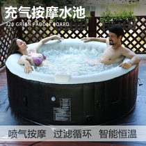 Inflatable surf heated massage pool Home SPA wave bubble pool Constant temperature family multi-person bathtub
