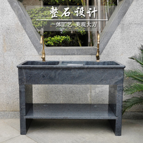 Marble laundry pool with washboard one granite outdoor sink household courtyard stone wash basin balcony