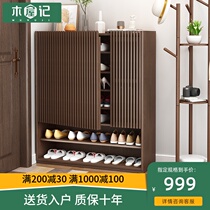 Entrance door Entrance Door door to door Entrance Door Xuanguan Cabinet New Chinese Solid Wood Lockers Large-capacity high-end style High-end Style storage cabinet