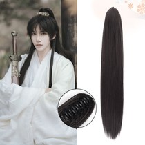 Wig piece ancient wind wig ponytail clip Tiger Port clip high straight hair Hanfu wig ancient style women costume hair bag