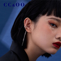 CCOO designer Irregular Chain Ear Clip Woman small crowdsourced long style Earrings Earrings Earbone Clips Without Earrings Earrings