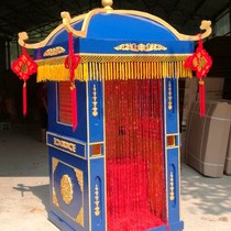 Solid wood Chinese luxury wooden sedan chair eight people carry large wedding bride wedding sedan chair custom size
