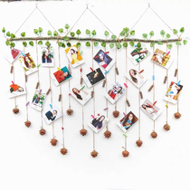 Photo wall decoration wall decoration simple personality simple photo creative handmade hemp rope clip home kindergarten ring creation hanging decoration