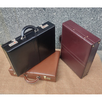 Genuine Leather Business Box Password Box briefcase Banknote Box Computer Box Kit suitcases suitcases Suitcases Prop Boxes