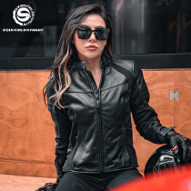 Star Rider Women's Leather Motorcycle Riding Suit Motorcycle Racing Suit Four Seasons Universal Fall Rider Suit