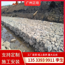 Spot gabion cage Galfan hot-dip galvanized gabion mesh Renault pad lead wire cage green shore cushion cage gabion gabion net roll