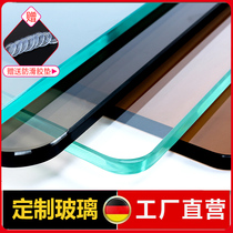 Furun tea table glass surface custom ultra white tempered glass custom living room dining table desk glass panel household