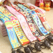 Cartoon mobile phone hanging rope Primary school card hanging neck male and female with rope pendant hanging ornament mobile phone chain can be disassembled and lost rope