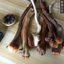 Taihang cliff cypress root carving craft crutches cliff cypress follow-shaped root carving knock stick authentic North Taihang cliff cypress old material crafts