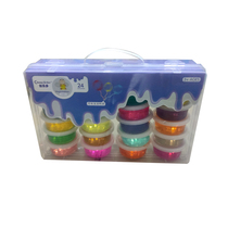 Blowing bubble Crystal mud light clay 24 color handmade model toy foaming glue childrens gift 10-year-old box