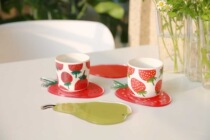 Spot Marimekko Japan Limited Strawberry Holding Mark Cup Custom Cup Mat Jewelry Plate Coffee Cup