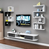 Living room simple hanging wall TV rack film and television wall storage combination cabinet background wall decoration TV wall on both sides