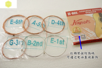 Red Cotton Guitar Strings Folk Song Guitar Strings strings Strings Handles Good Soundtrack 602 Set of 6
