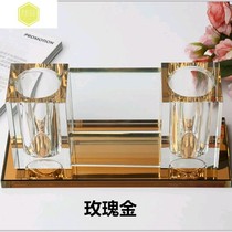 Place 2020 new acrylic exhibition rack style multi-hotel microphone stand ktv special crystal seat microphone