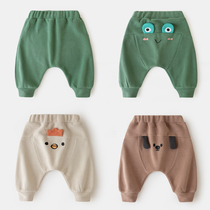 Ballabala baby cartoon pp pants spring baby new foreign air big fart Spring autumn children loose and casual long