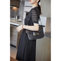 Full score gas field Hepburn style small black skirt temperament waist thin commuter plaid mesh small v-neck dress summer