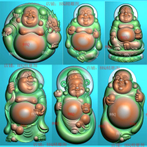 Jingcarved map with the shape of Buddha Gong pendant jade carving map Maitreya Buddha deep carving cloth bag Buddha wealth god pendant station Buddha Gong Yuanbao