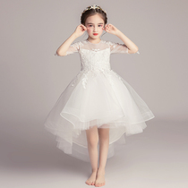 Childrens dress Princess dress girl puffy gauze Flower Girl Wedding dress show evening dress host piano performance autumn