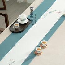 Mr Nanshan Chinese tablecloth Household waterproof tea mat Cotton and linen tablecloth Zen art coffee table cloth Tea ceremony tea set spare parts