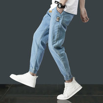 Fall jeans Men Harun Casual Tide Cards Straight Barrel Loose Korean version trendy bunches 90% tooling pants mens wave