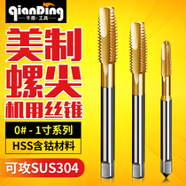 Beauty-made titanium plated Titanium Wire Cone First End Silk Tapping 8#-32 10-24 1 4 3 8 5 16 7 16 1 2UNC