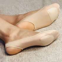 (2 4 pairs) invisible boat Socks womens summer socks shallow silicone non-slip Ice Silk thin half-Palm sling socks