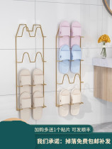 Shoe rack wall-mounted bathroom toilet door simple shoe rack non-perforated dormitory household slippers storage artifact