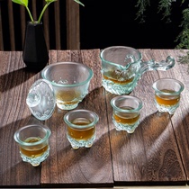 New complete set of Tianqing sea waves glazed kung fu tea set Master Cup gongdo Cup Bowl high-end kung fu tea cup