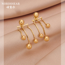 Earrings female summer long S925 silver needle earrings 2021 New temperament niche light luxury cold wind tassel earrings