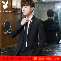 Playboy suit suit male Korean version of the grooms wedding dress slim-fit small suit jacket casual professional formal wear