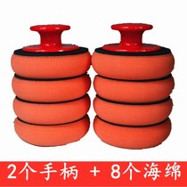 With Handle Car Waxed Sponge Tampon Tool Wipe Caravan Round Handmade Salasea Cotton Manual Vehicle Polish