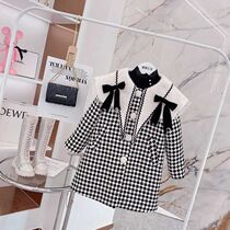 Ballabala girls coat winter dress thousands of birds Gg 2021 new small and medium children thickened cotton girl medium length