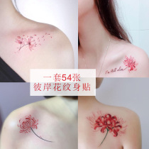 The other shore flower tattoo patch waterproof female durable Korean simulation interest collarbone sexy Net red tattoo stickers ins Wind